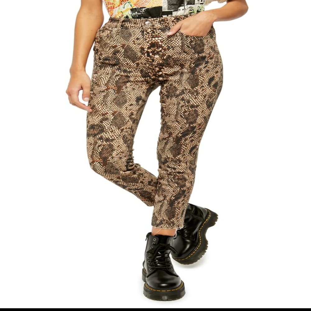 NWT Free People Snake Print Leggings Women's